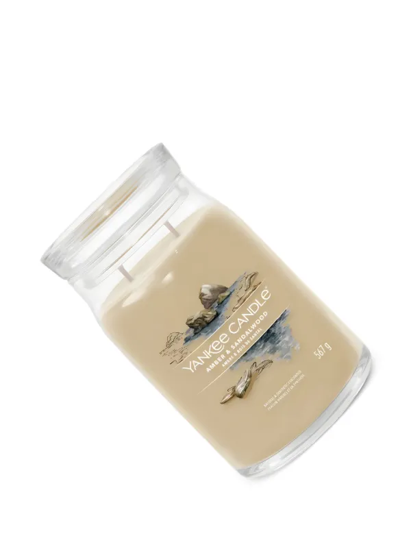 Yankee Candle Large Amber And Sandalwood Candle | Brown