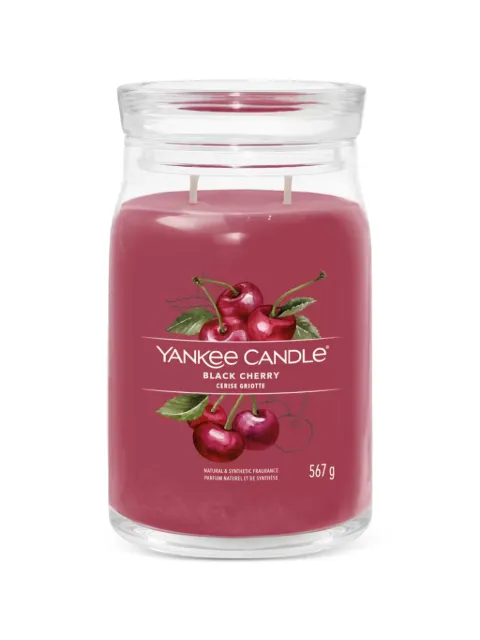 yankee candle vela con cerezas estampadas