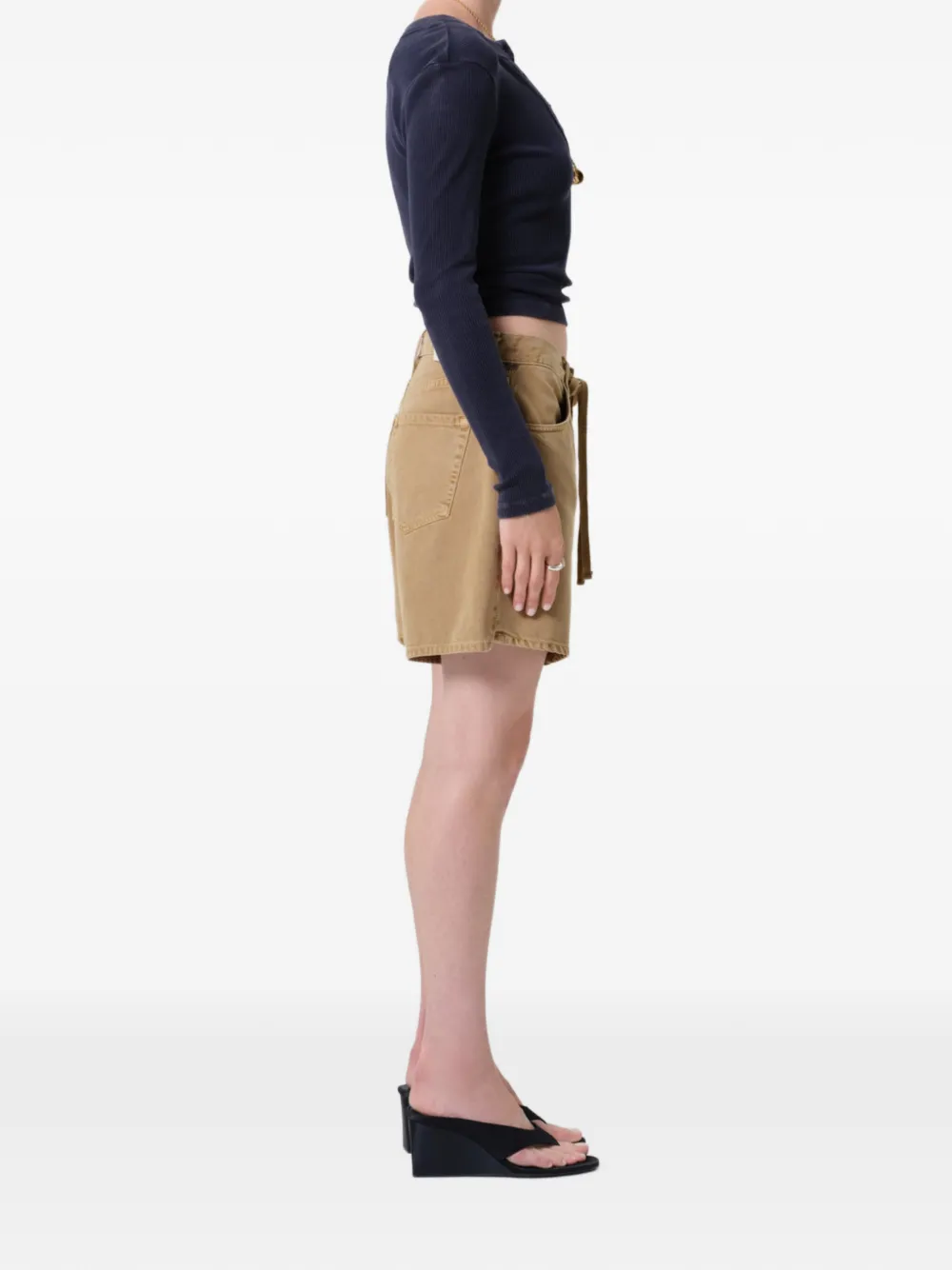 Citizens of Humanity Brynn shorts met trekkoord Beige