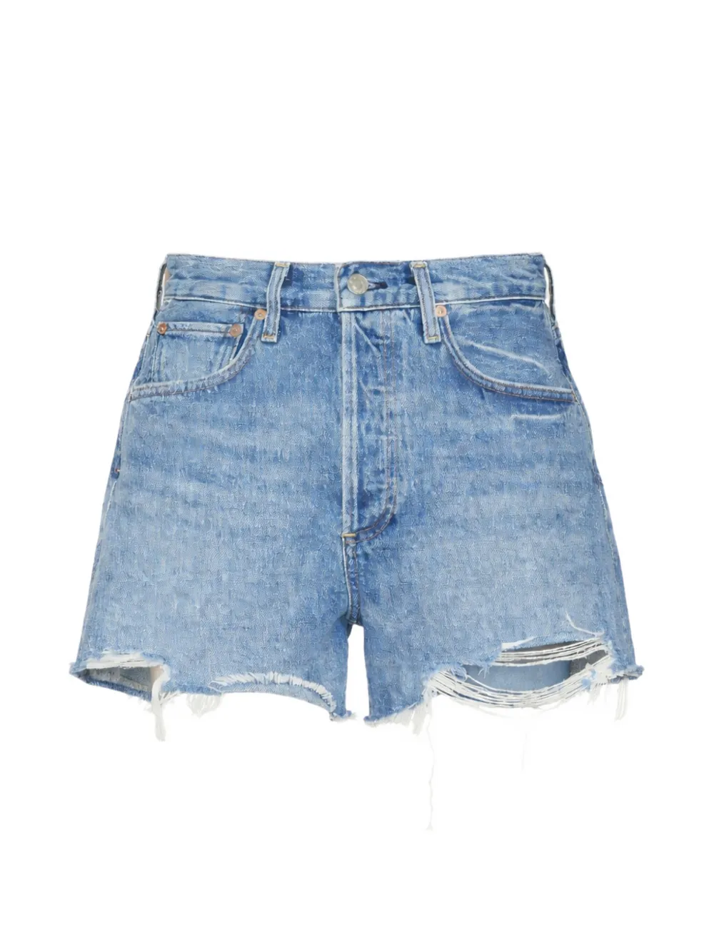 Citizens of Humanity Marlow distressed denim shorts - Blu