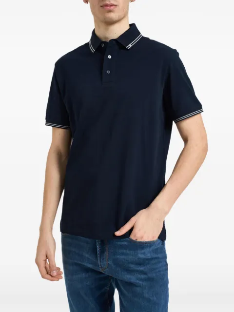 Emporio Armani striped-collar polo shirt