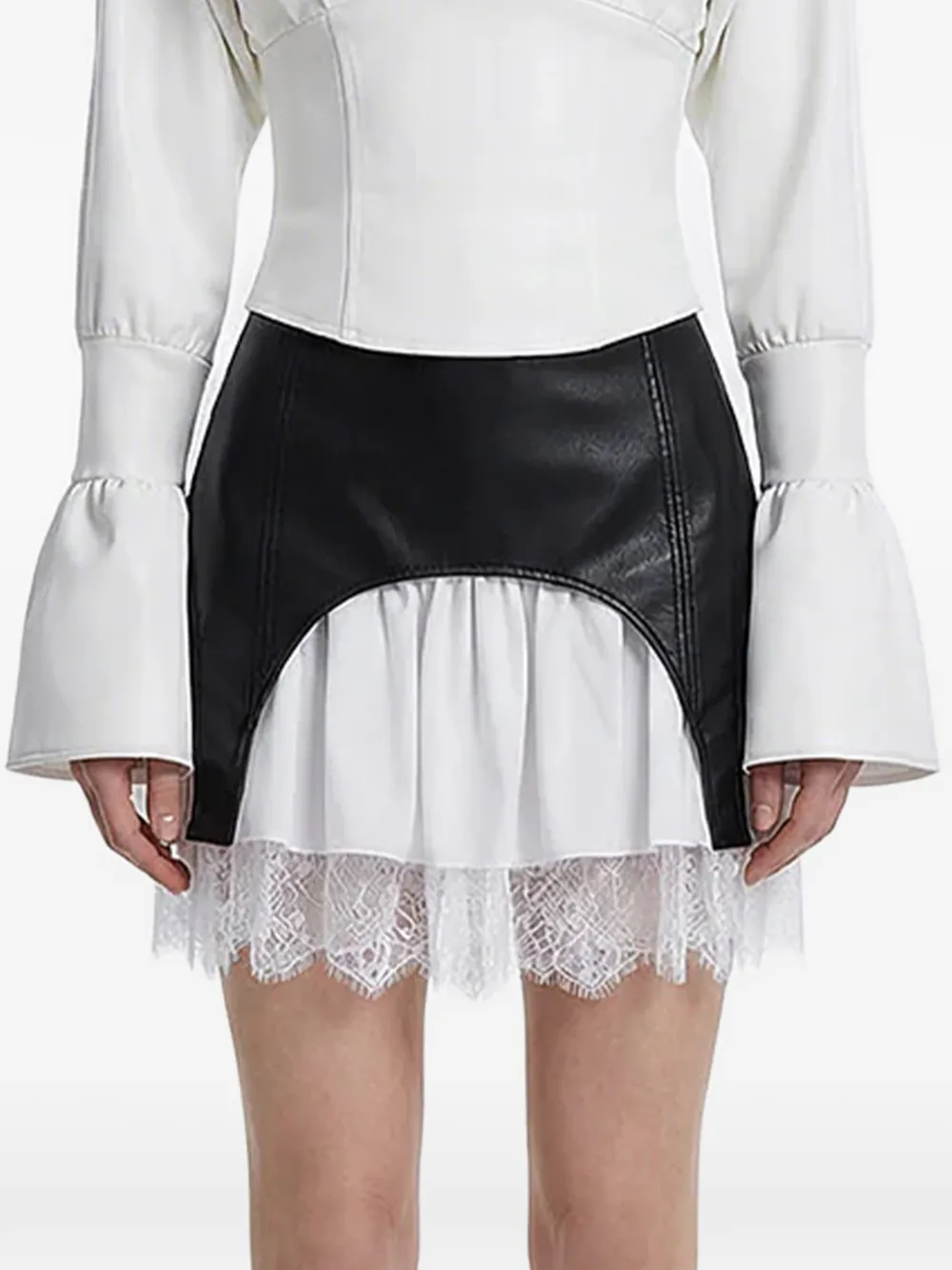  Hamza Black Swan Layered Skirt 