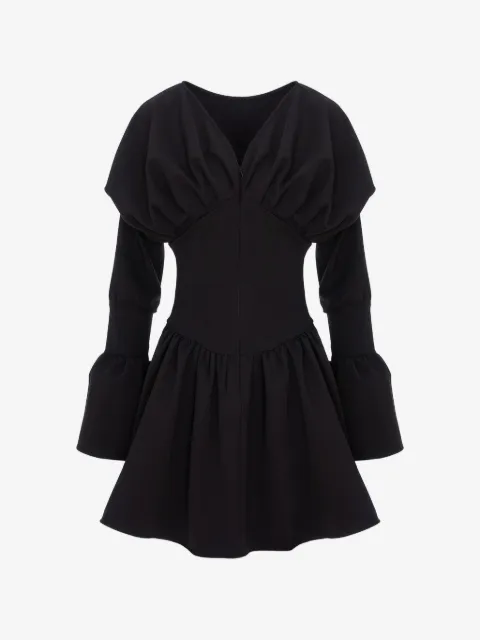 HAMZA flared-sleeves dress