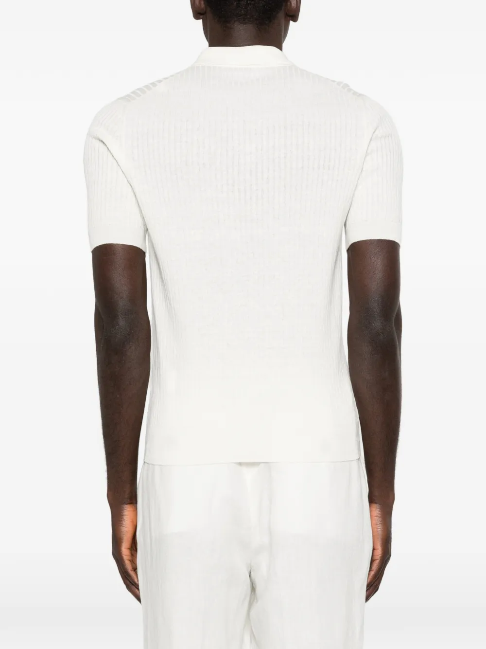 Gran Sasso Geribbeld poloshirt Beige
