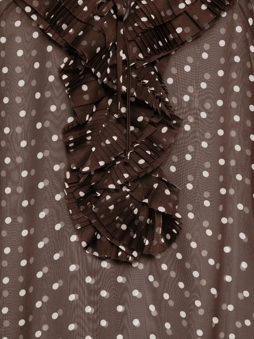Ruffled Polka-Dot Blouse