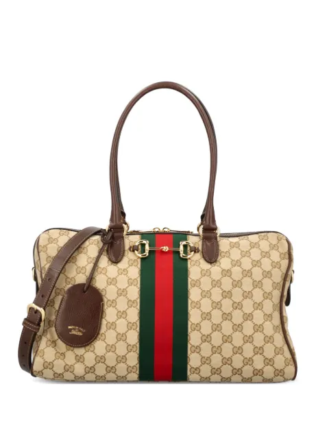 Gucci GG Web-stripe boston bag