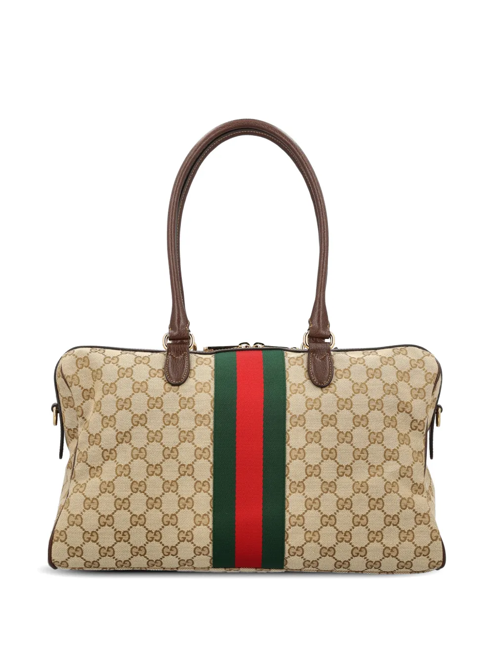 Gucci GG Boston shopper met Web-streep Beige