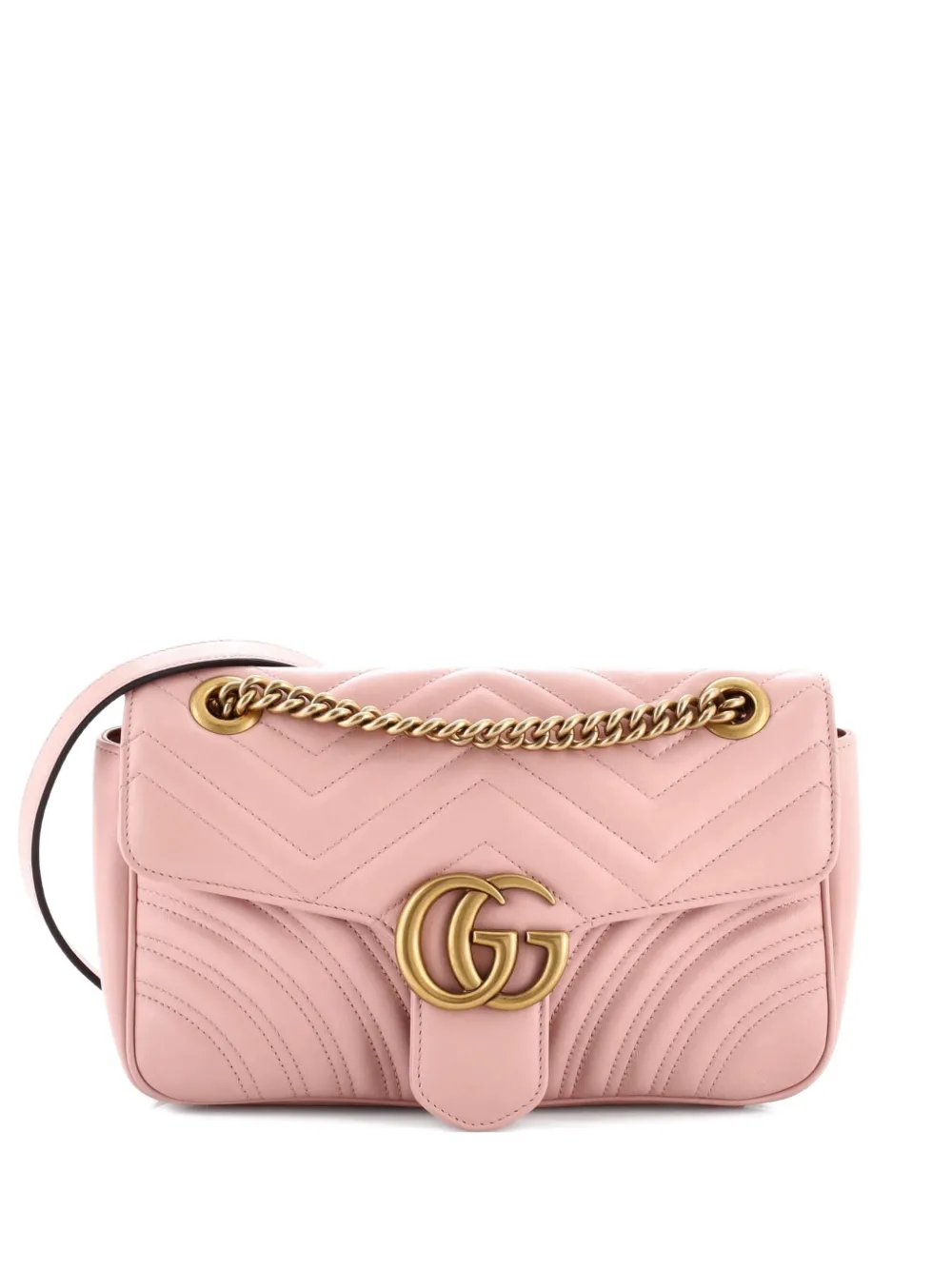 Gucci Pre-Owned GG Marmont Flap Bag Matelasse Leather Small crossbody bag - Rosa