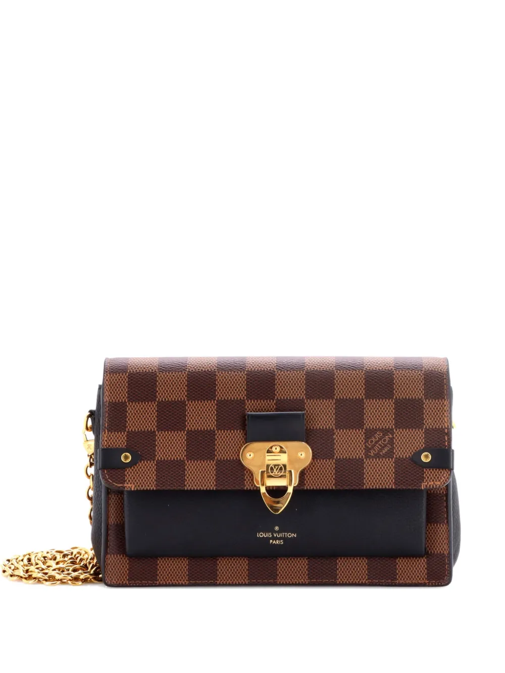 Louis Vuitton Pre-Owned Vavin Chain Wallet NM Damier with Leather crossbody bag - Nero