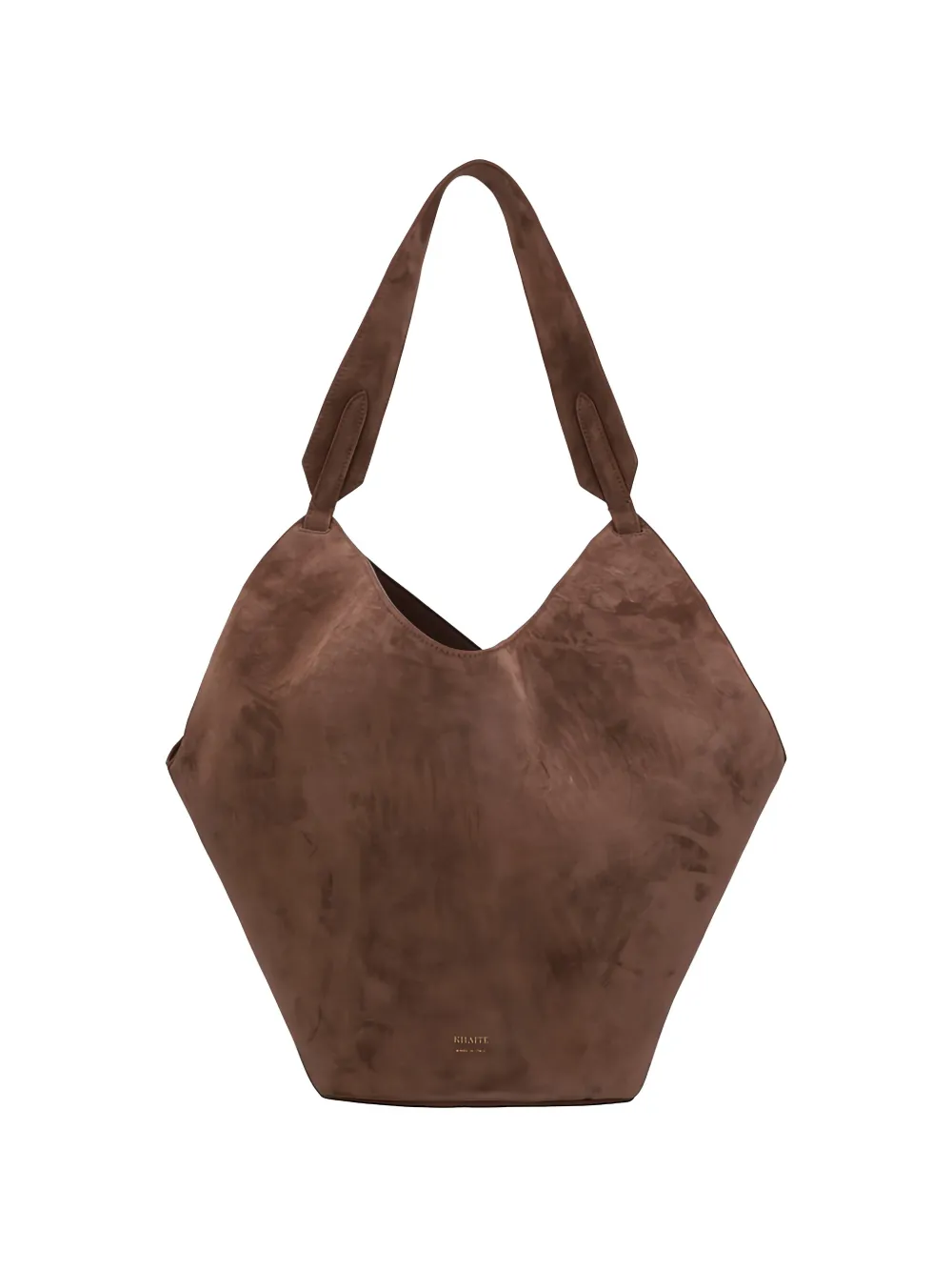KHAITE small Lotus suede bucket bag - Marrone