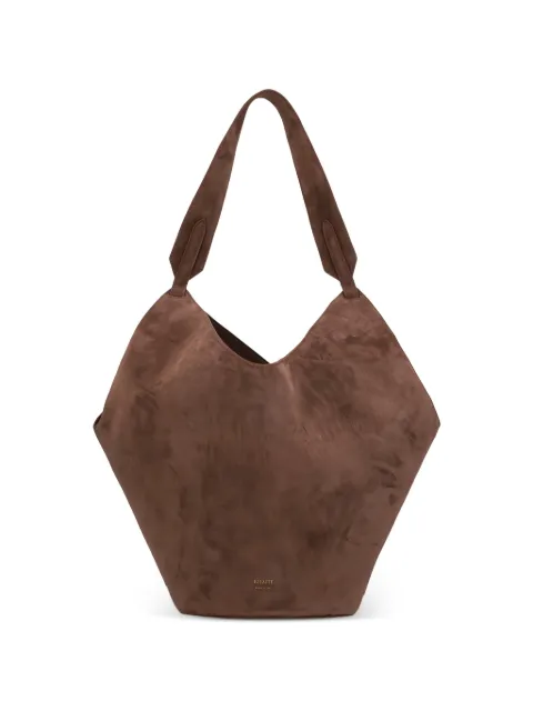 KHAITE small Lotus suede bucket bag
