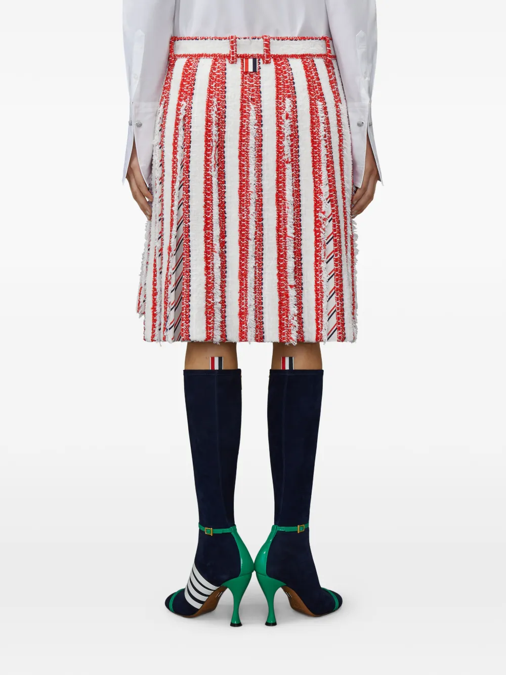 Thom Browne Geplooide mini-rok Wit