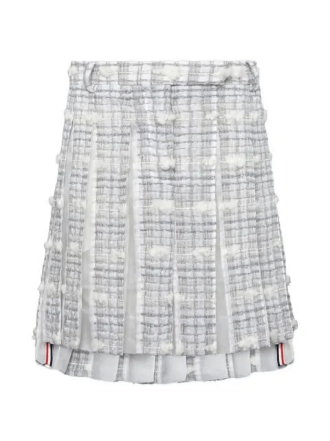 Thom Browne Gestreifter Repp Pouf Tweed-Faltenrock