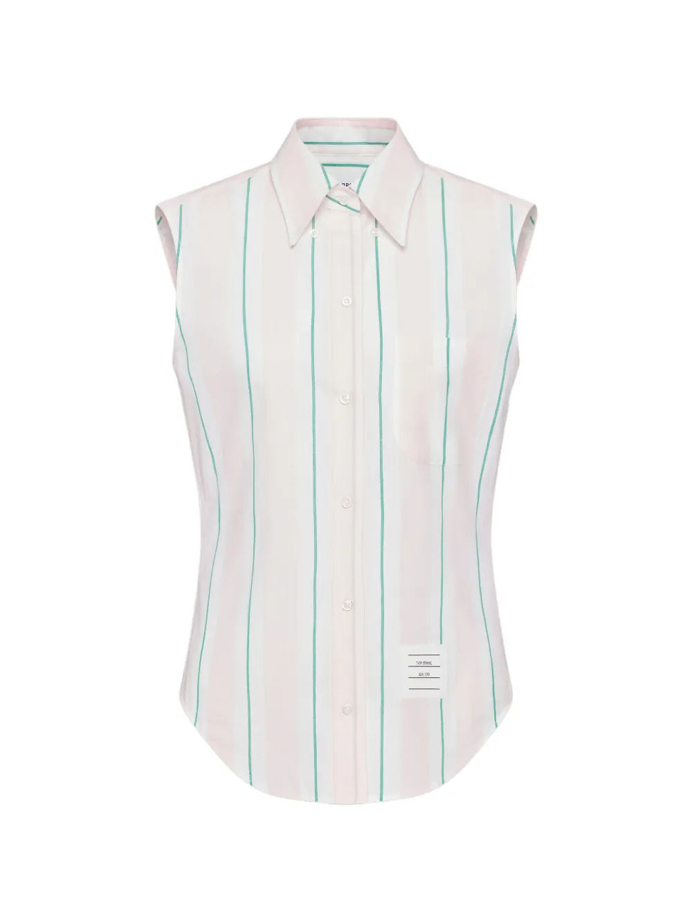 Thom Browne striped sleeveless shirt - Pink