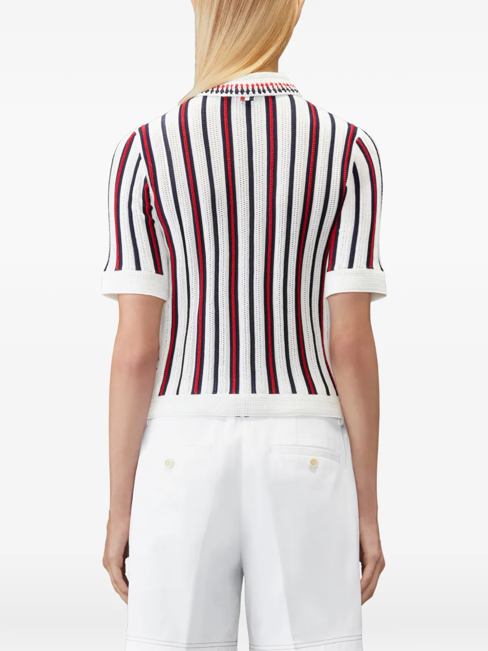 Thom Browne Gestreept poloshirt Wit