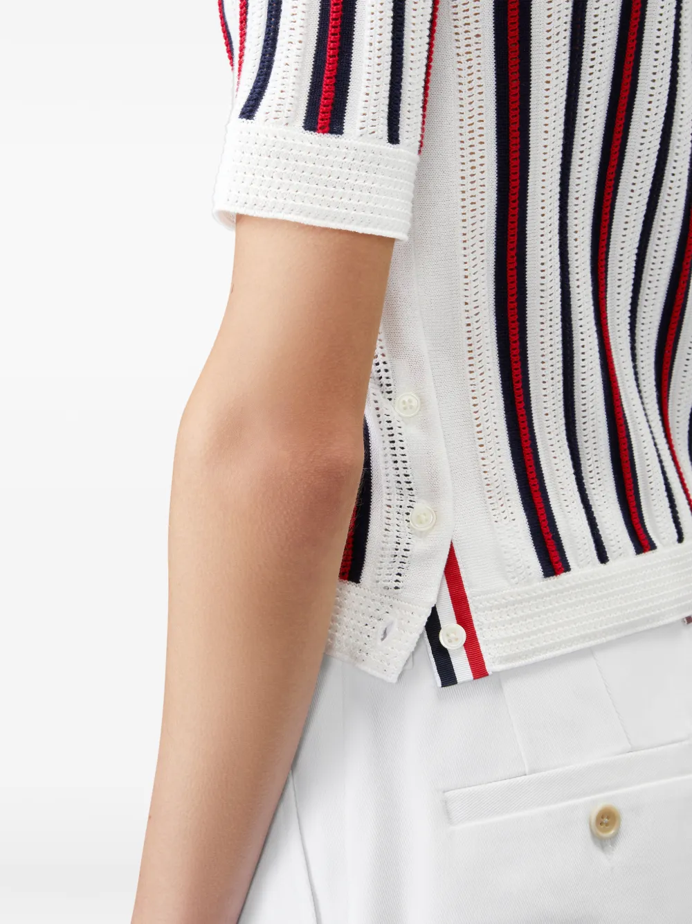 Thom Browne Gestreept poloshirt Wit