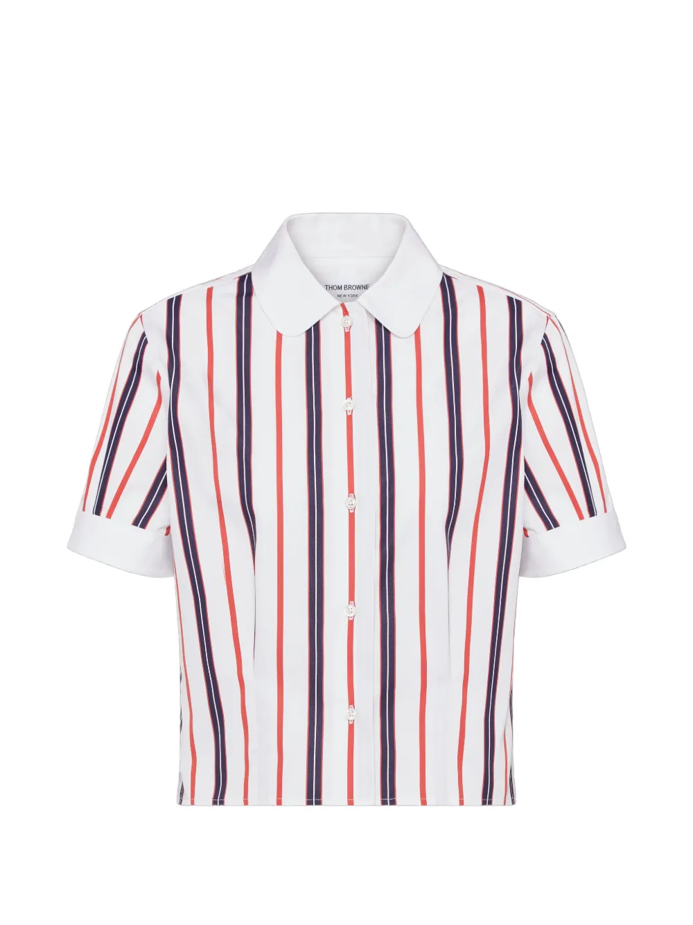 Thom Browne Repp gestreepte popeline blouse Wit