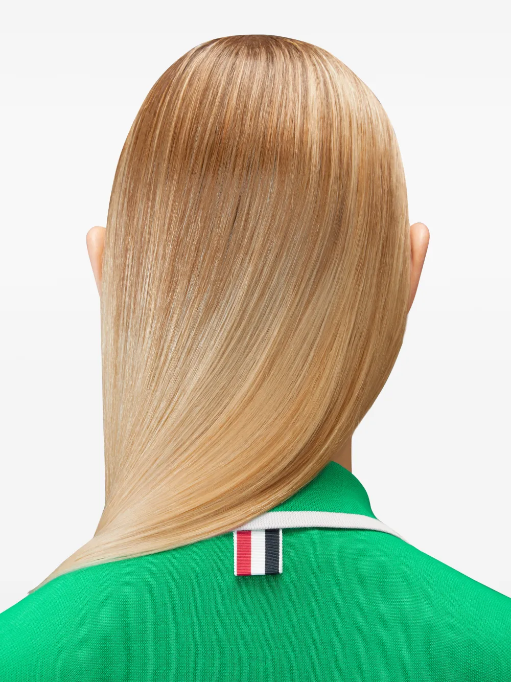 Thom Browne Hector 4-Bar intarsia poloshirt Groen