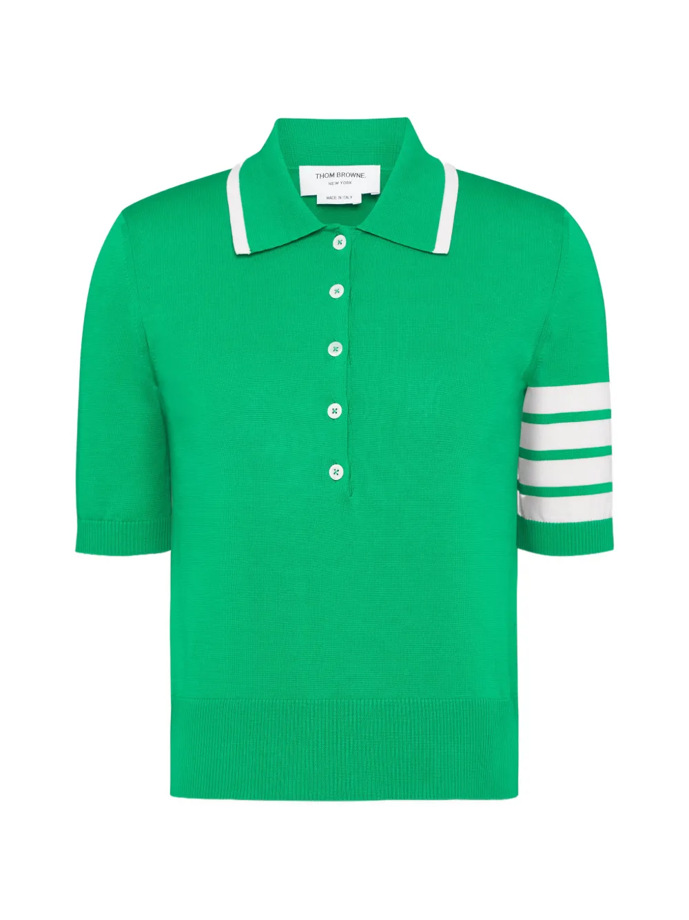 Thom Browne Polo Hector con dettaglio a 4 righe - Verde