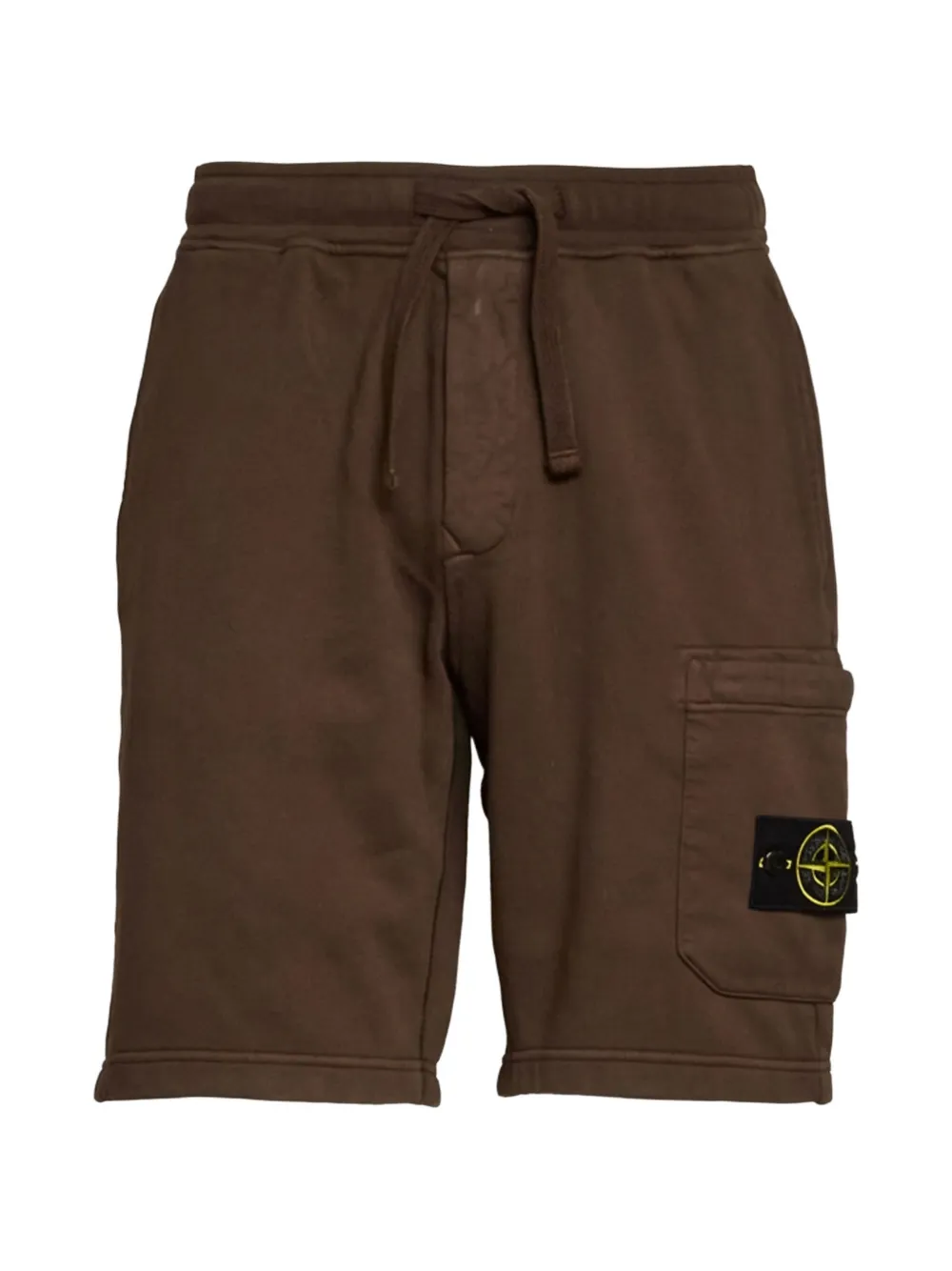 Stone Island patch pocket fleece shorts - Marrone