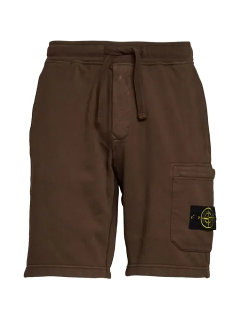 Stone Island patch pocket fleece shorts