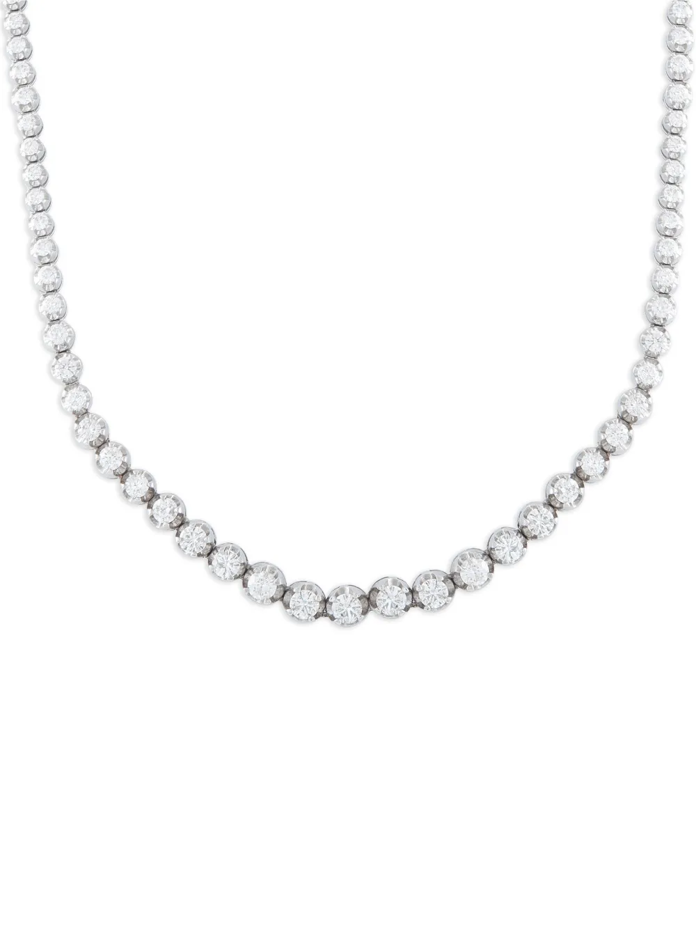 LB Exclusive diamond graduated tennis necklace - Argento