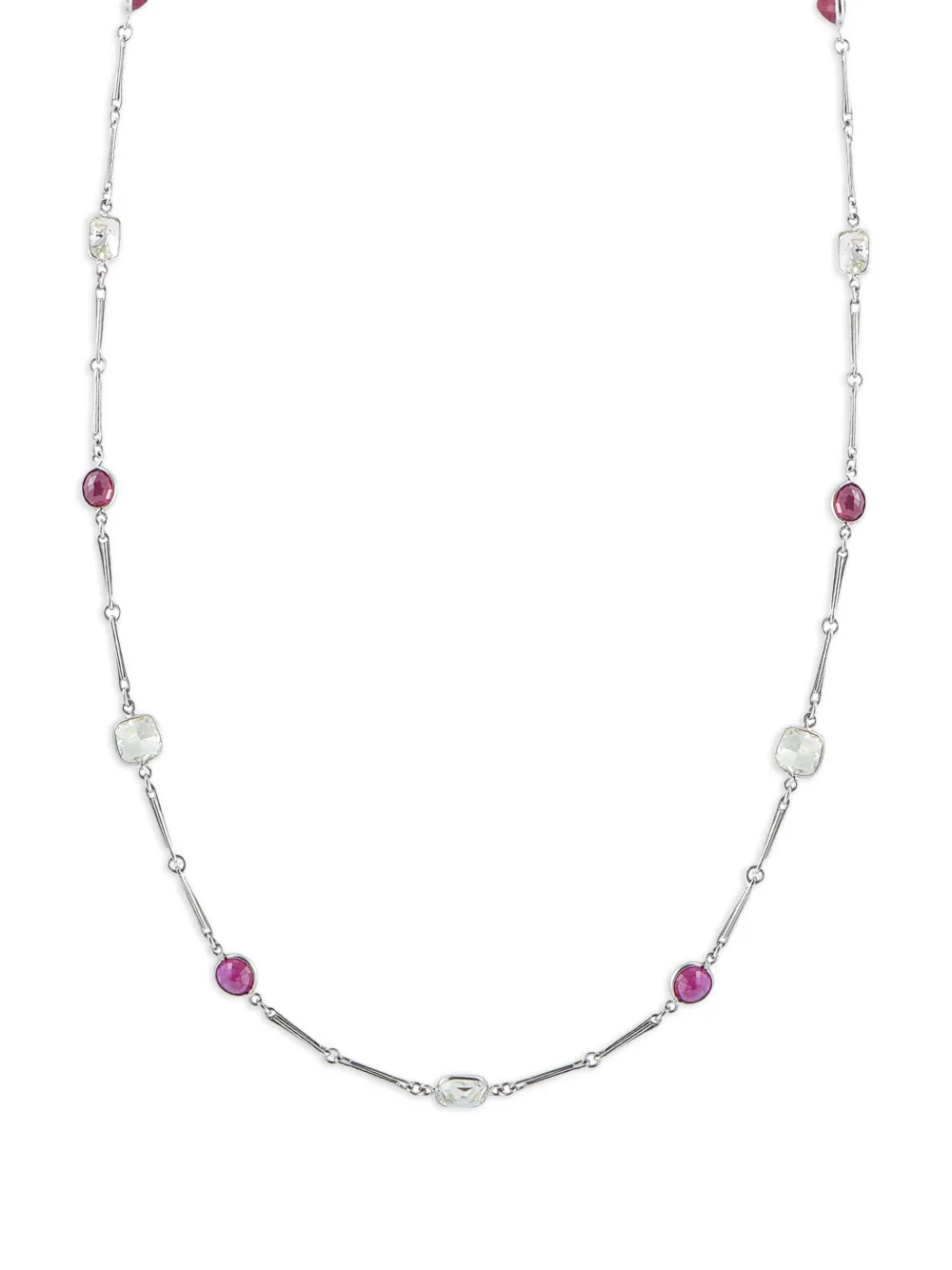 LB Exclusive diamond and ruby necklace - Argento