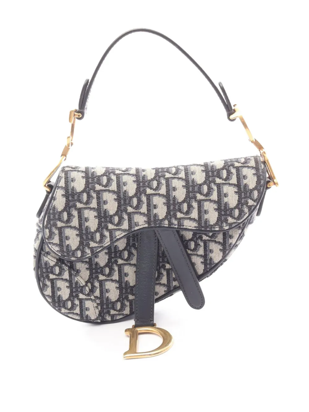 Christian Dior Pre-Owned 2010-2026 Mini Oblique Canvas Saddle Bag handbag - Marrone