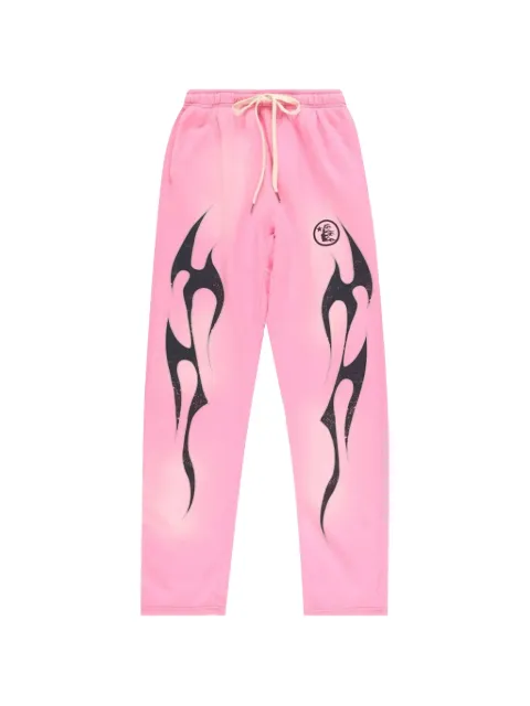 HELLSTAR flame-print track pants