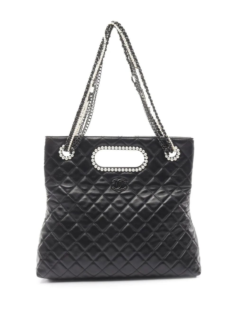 CHANEL Pre-Owned 2021-2026 CC Quilted Lambskin Westminster Tote satchel - Nero