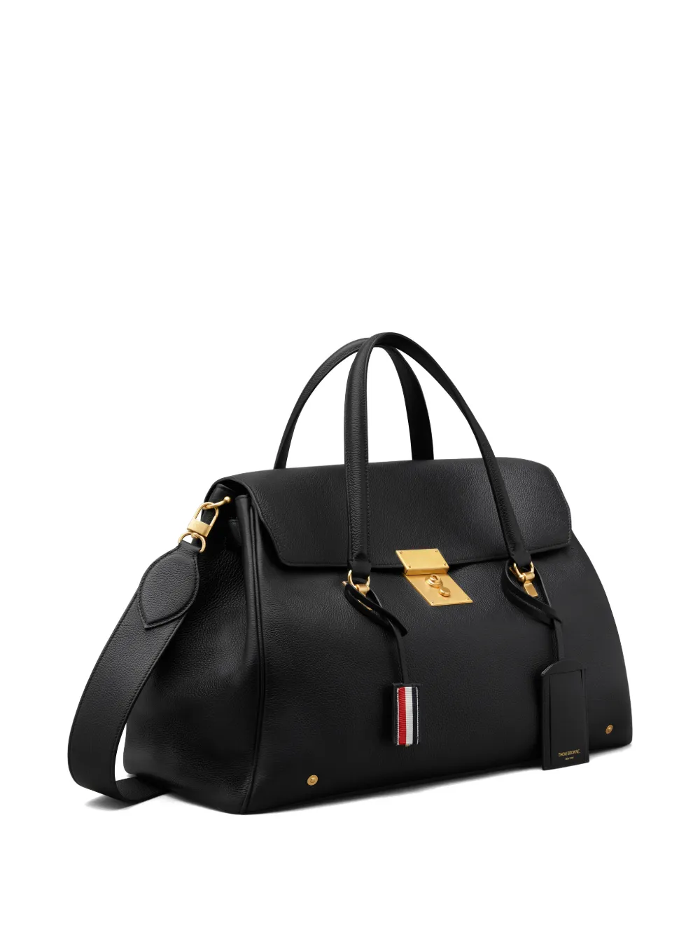 Thom Browne Bolton weekendtas met bewerkte afwerking Zwart