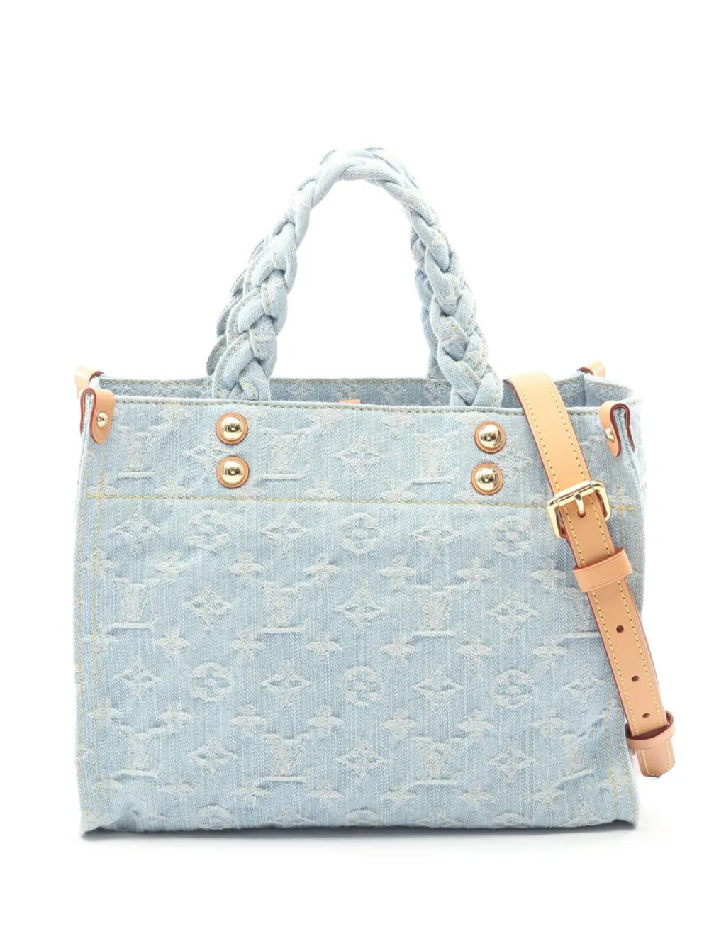 Louis Vuitton Pre-Owned Borsa a tracolla Let Go PM denim con monogramma 2021-2026 - Blu