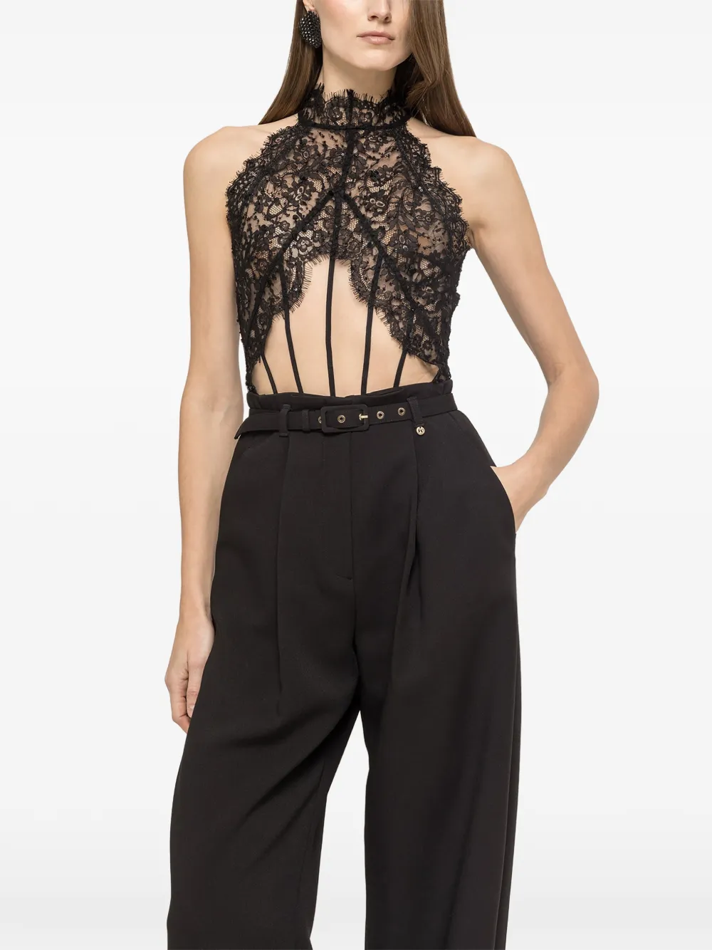 NISSA High waist broek Zwart