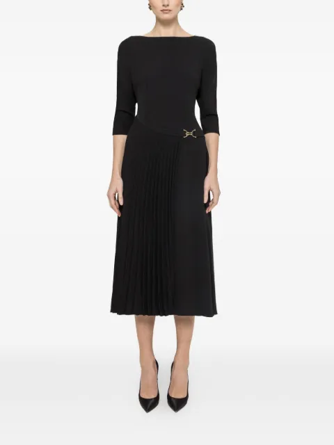 NISSA pleat-detail midi dress