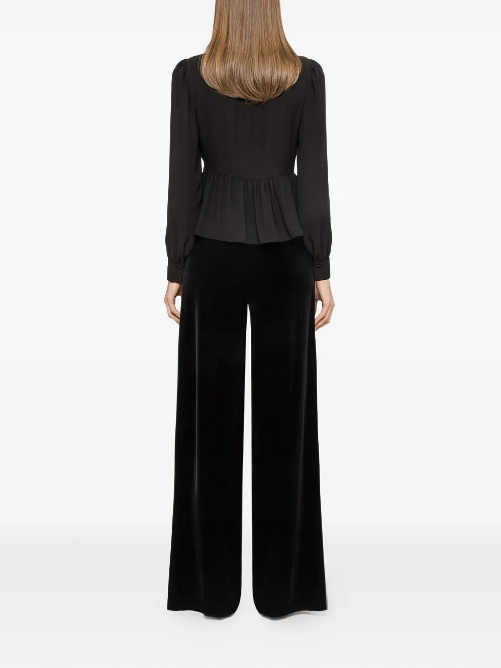 NISSA Shirt met ruches Zwart