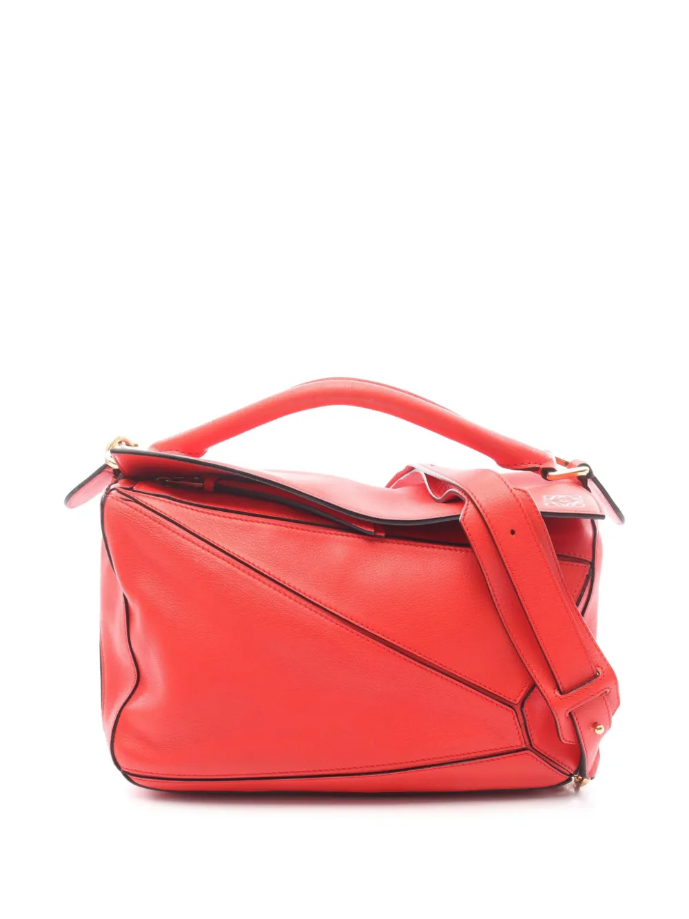 Loewe Pre-Owned 2010-2026 Medium Calfskin Puzzle satchel - Rosso