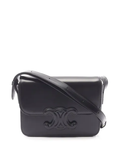 Celine Pre-Owned 2021-2026 Teen Shiny Calfskin Triomphe crossbody bag