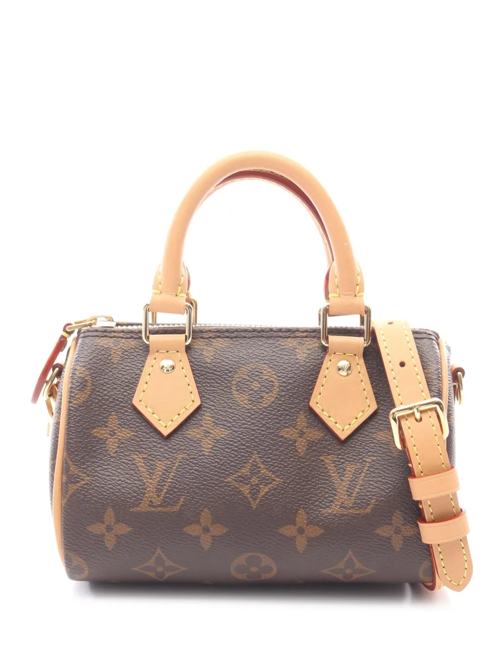 Louis Vuitton Pre-Owned 2022 Monogram Nano Speedy Bandouliere satchel - Marrone