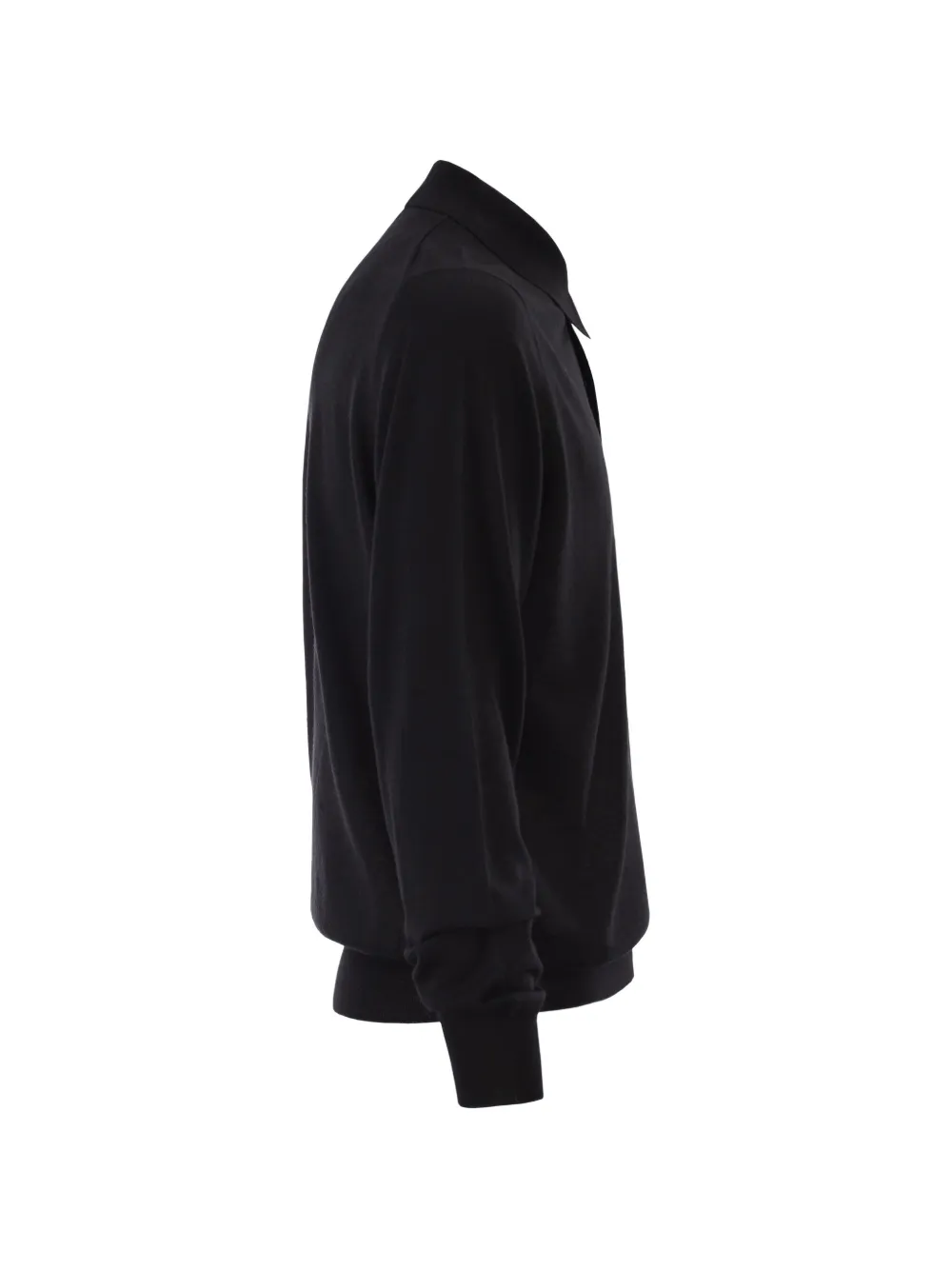Kiton Poloshirt met lange mouwen Zwart