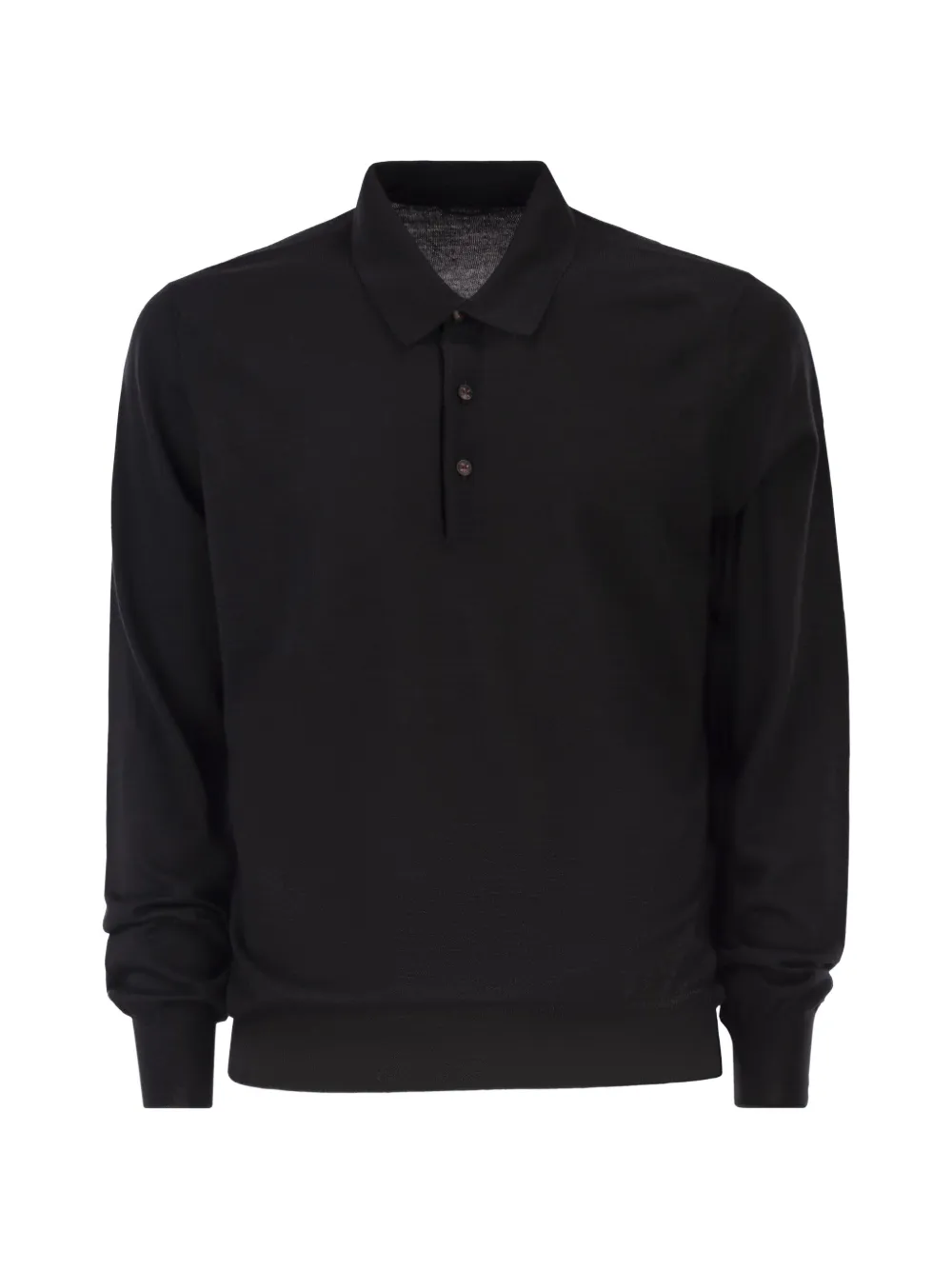 Kiton long-sleeve polo shirt - Nero