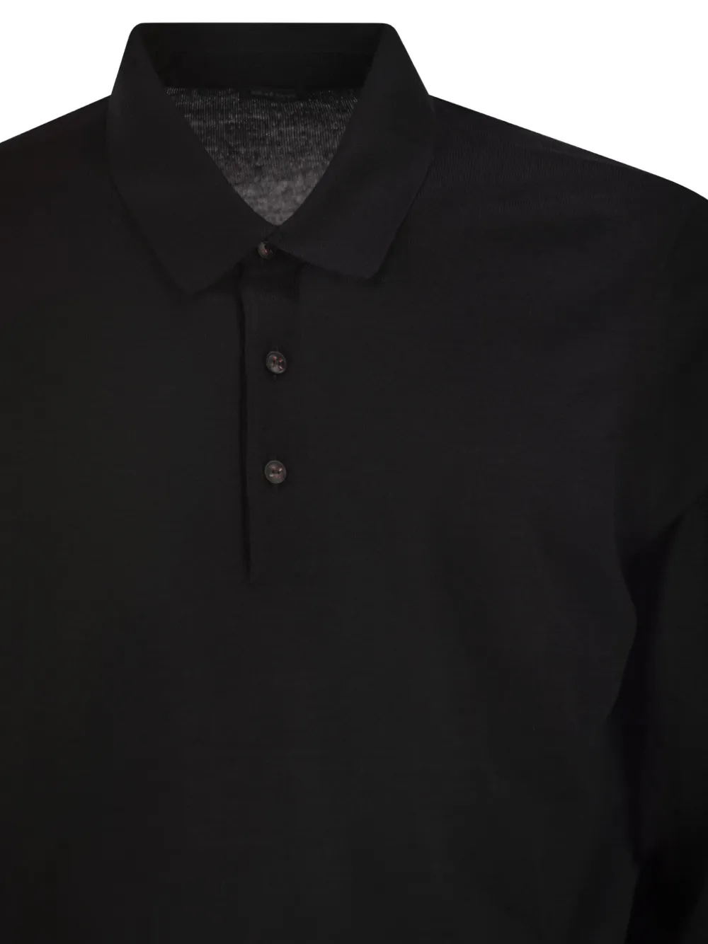 Kiton Poloshirt met lange mouwen Zwart