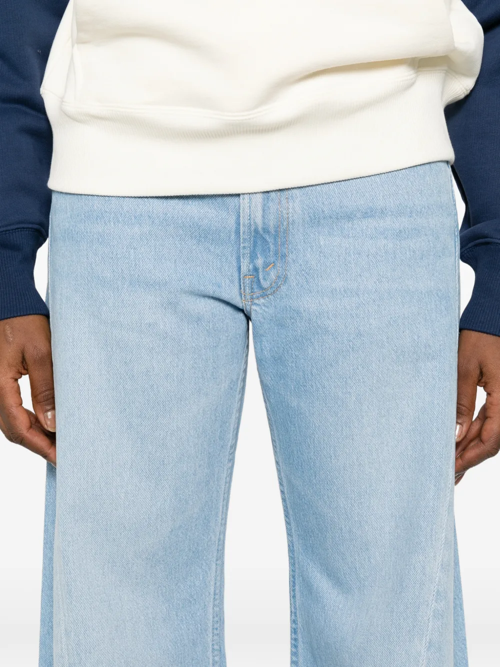 MOTHER Snacks jeans met wijde pijpen Blauw