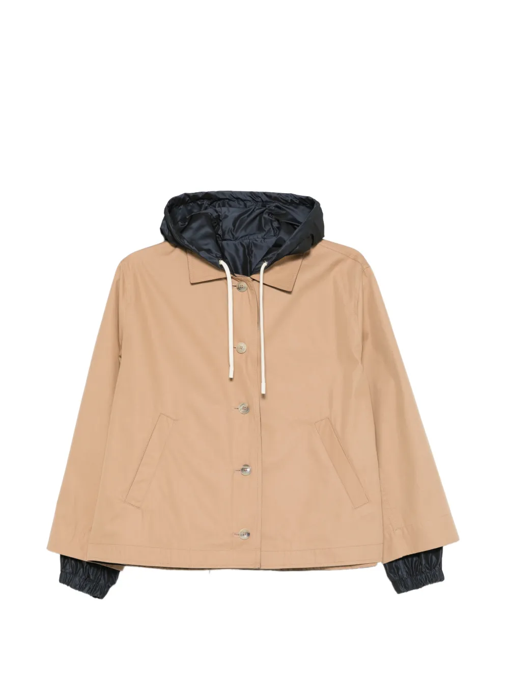 Herno hooded buttoned jacket - Toni neutri