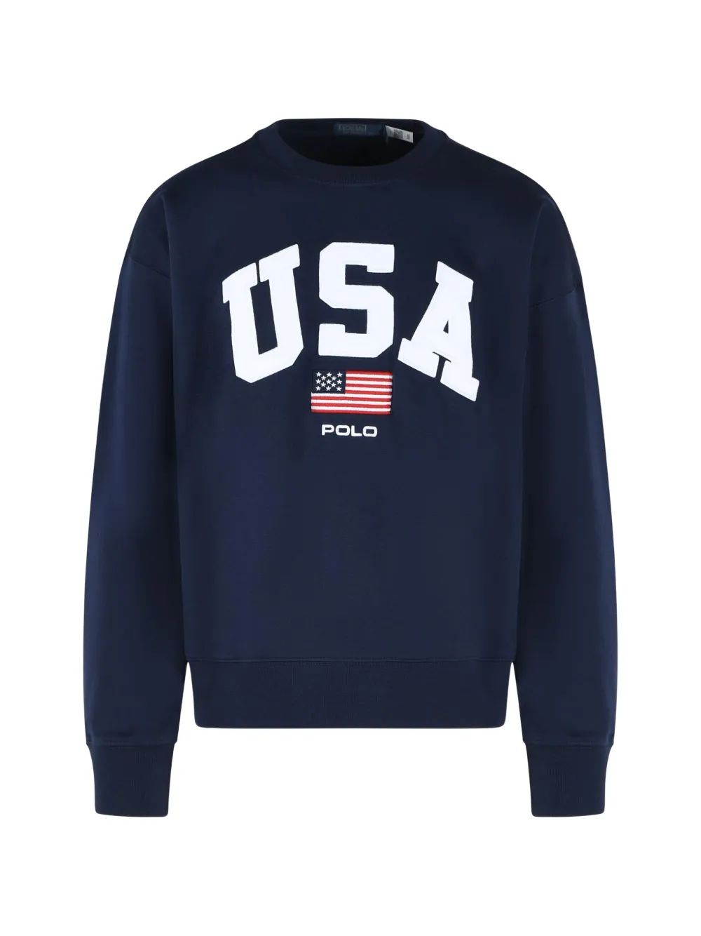 Polo Ralph Lauren crew neck embroidery sweater - Blu