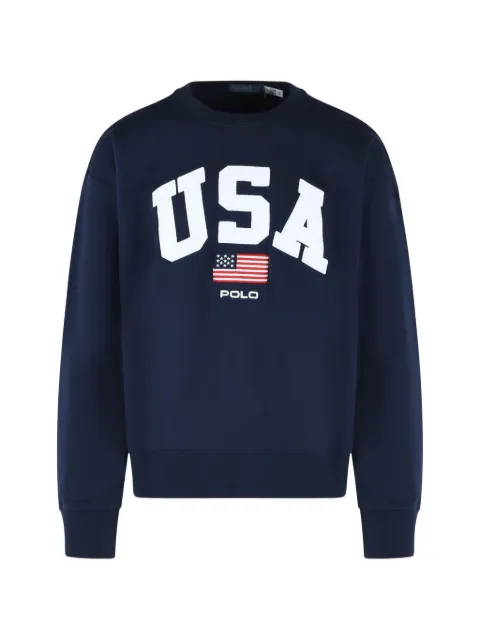 Polo Ralph Lauren suéter con bordado y cuello redondo