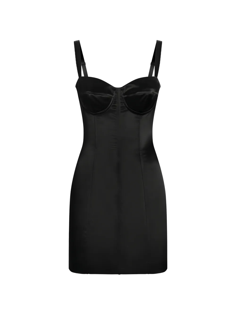Dolce & Gabbana Satijnen mini-jurk met korset Zwart