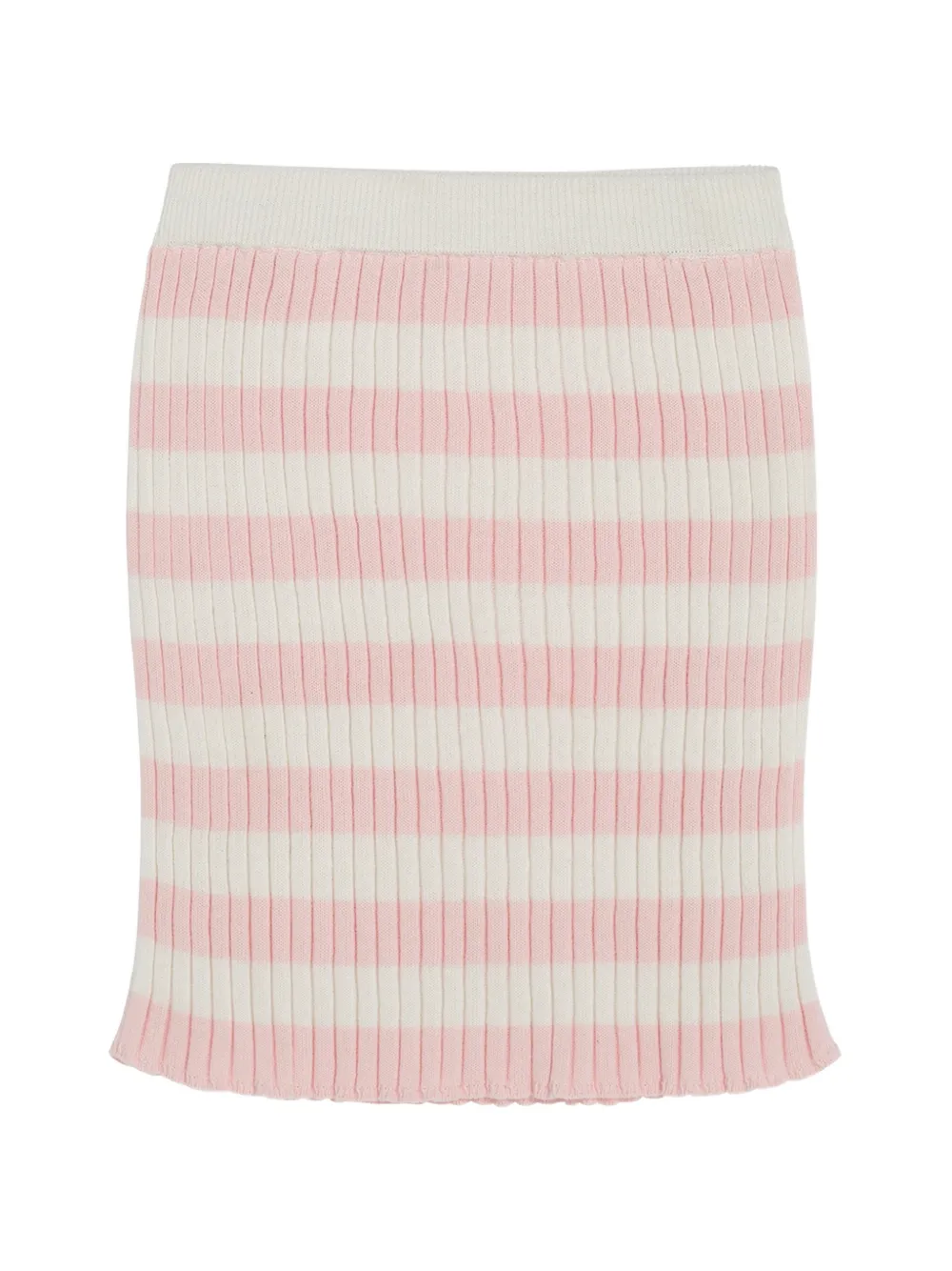  Tutu Du Monde Striped Rib Skirt - White 