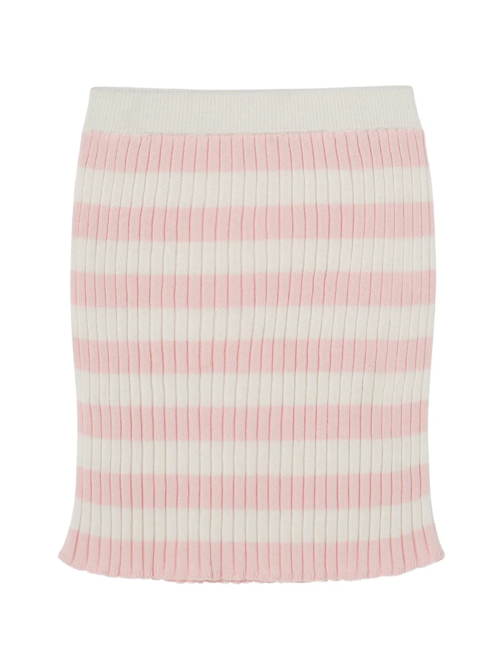 Tutu Du Monde striped rib skirt - Bianco