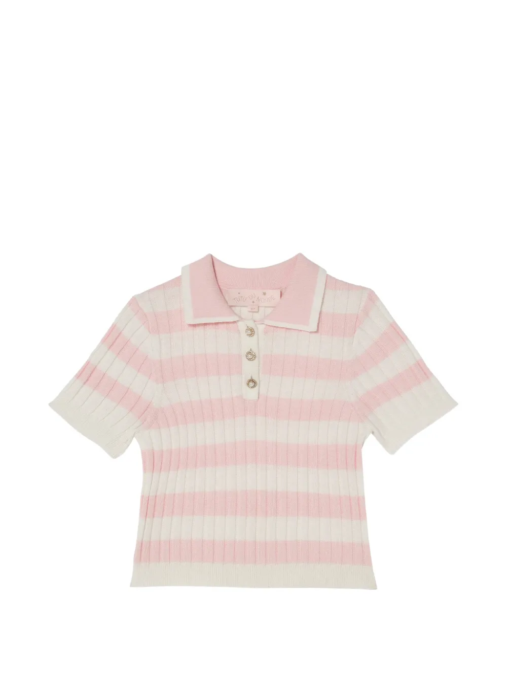 Tutu Du Monde striped embellished top - Rosa