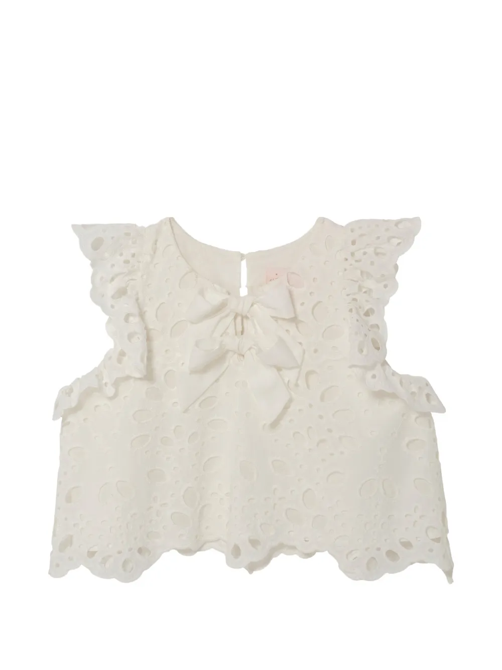 Tutu Du Monde bow ruffled top - Bianco